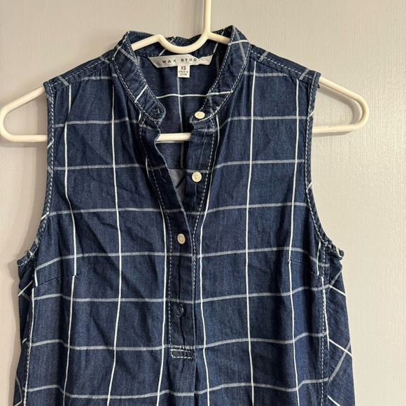 Max Studio Plaid Shirt Dress Size XS - Picture 3 of 7